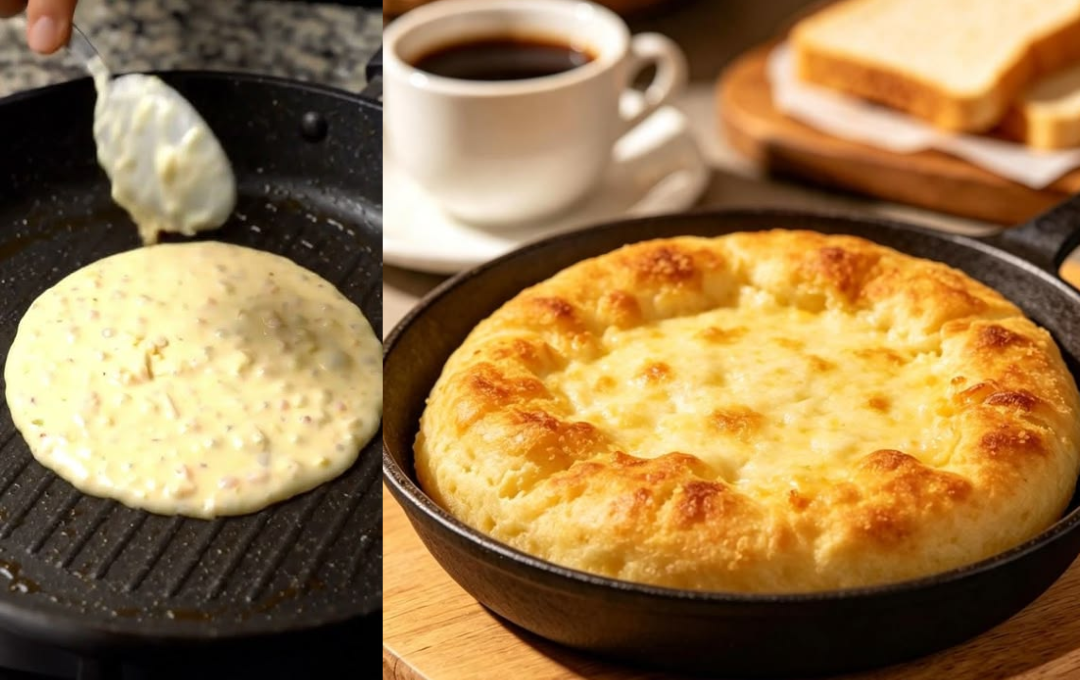 Fiz esse pão de queijo na frigideira em 5 minutos e todos aqui em casa adoraram