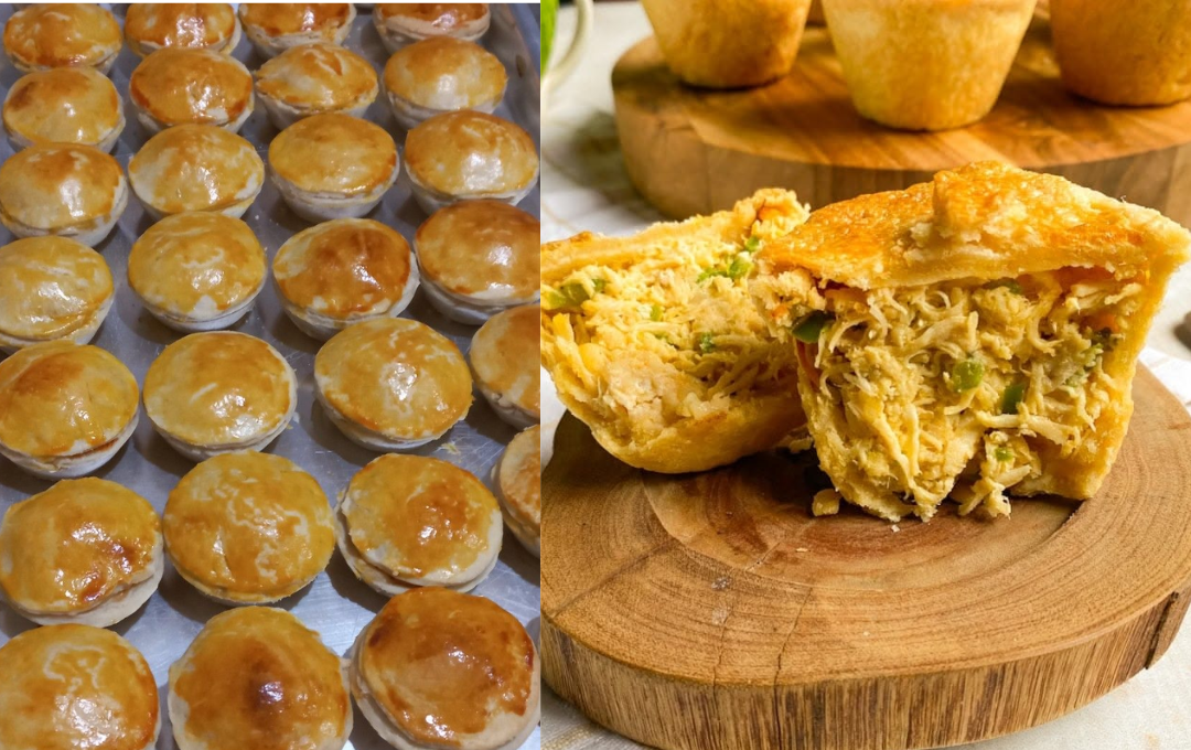 Descobri a receita perfeita da empadinha que desmancha na boca na primeira mordida