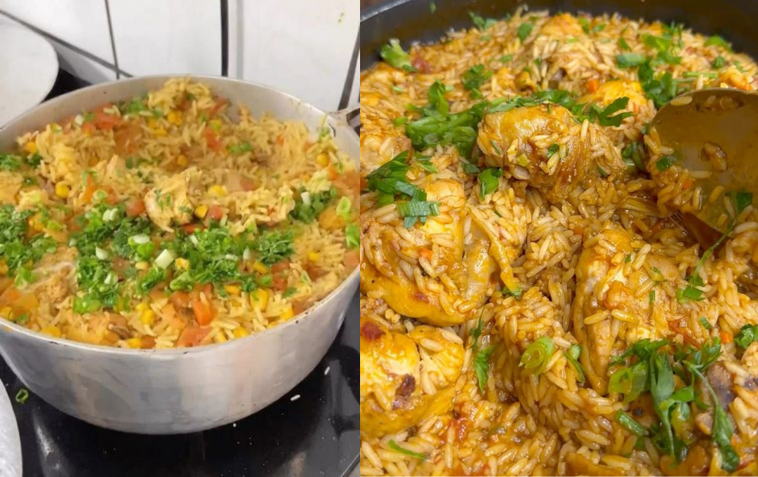 O segredo da panela de ferro para fazer uma galinhada suculenta com arroz soltinho e caldo aromático