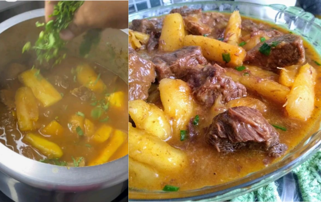 Cozinhei costela com mandioca na panela de pressão desse jeito e fiz a vaca atolada mais saborosa e macia da minha vida