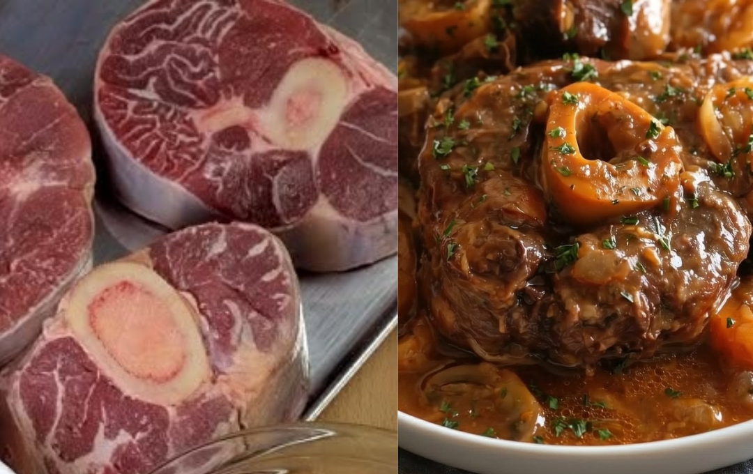Ossobuco na panela de pressão: carne que desmancha no garfo com caldo grosso e tutano aveludado